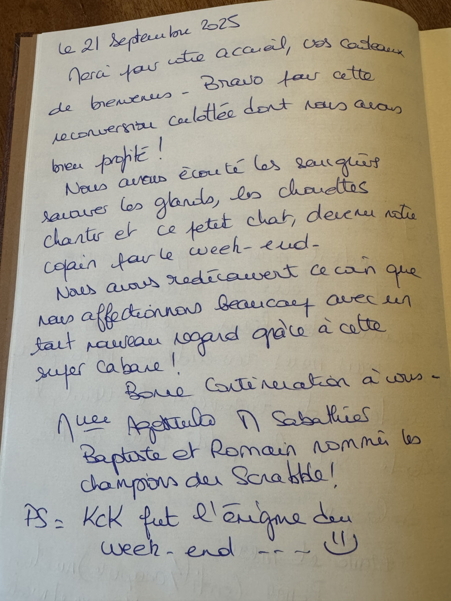 Avis sur notre Livre d’Or (5)